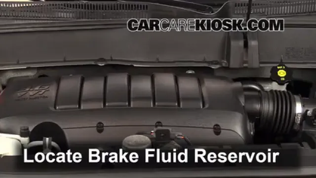 2012 Chevrolet Traverse LS 3.6L V6 Liquide de frein Contrôler le niveau de liquide de frein